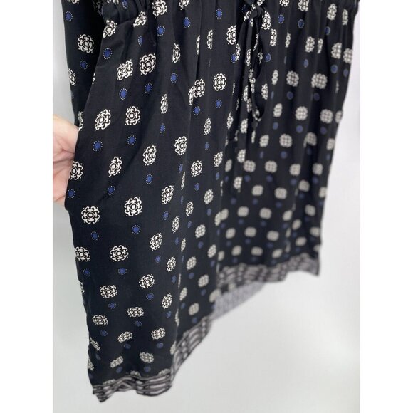 Two By Vince Camuto Tunic Dress Multicolor Geometric Cinched Waist Sz Small Boho - Picture 6 of 13